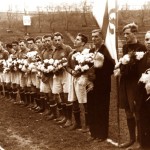 "Динамо" Київ – срібний призер чемпіонату СРСР 1952 р. (перший справа – старший тренер команди – О.О.Ошенков)