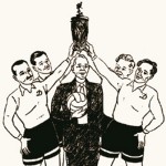 Дружній шарж на тренера "Динамо" Київ 1954 р. – володаря Кубка СРСР О.О.Ошенкова